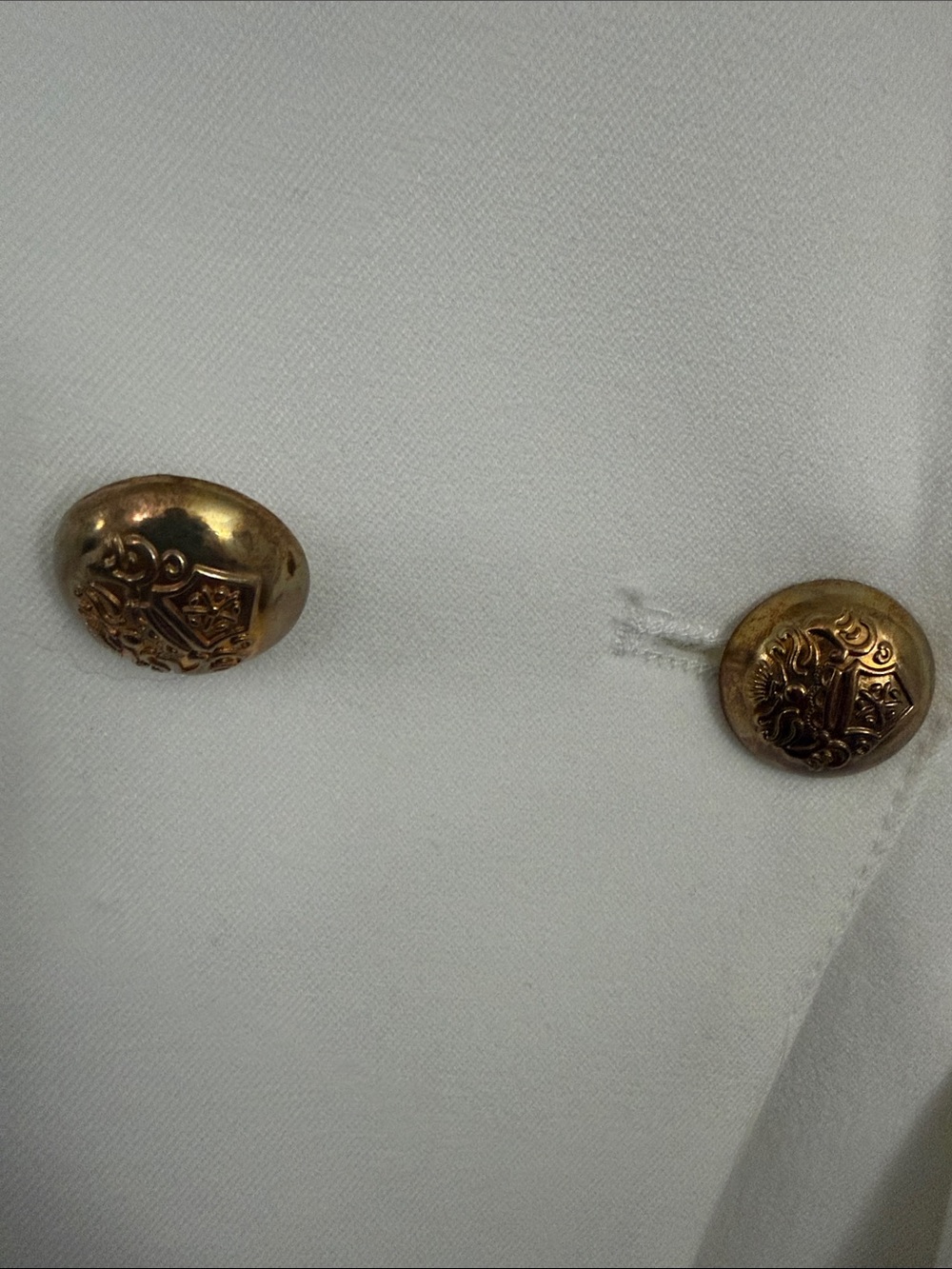 Women's Double-Breasted White Blazer Jacket - Picture 3 of 9